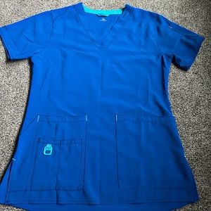 Womens Carhartt Force - Flex Modern Fit V- Neck Scrub Top    XS Royal Blue